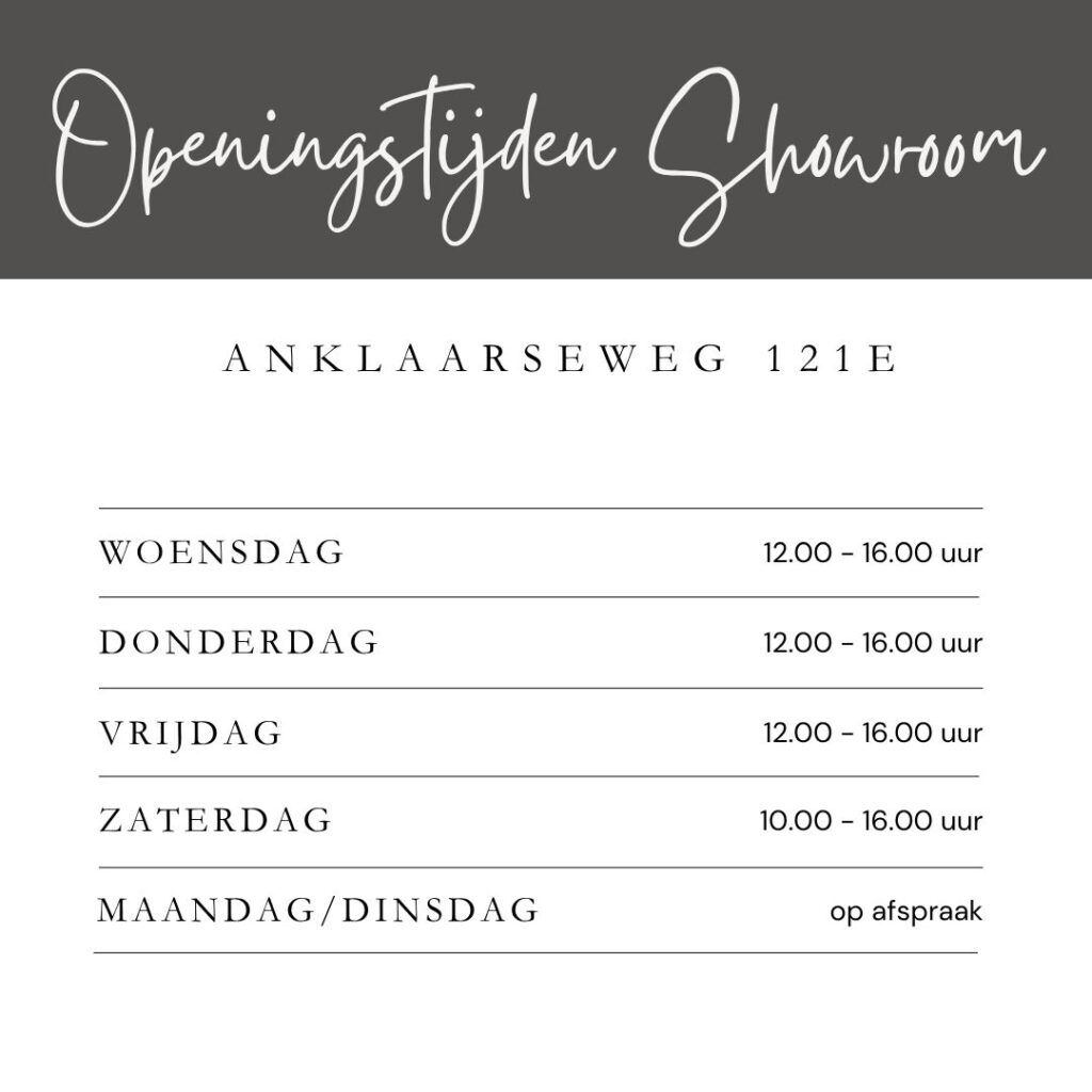 openingstijden showroom
